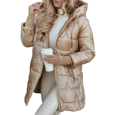 Marisa | Elegancki płaszcz zimowy z kapturem