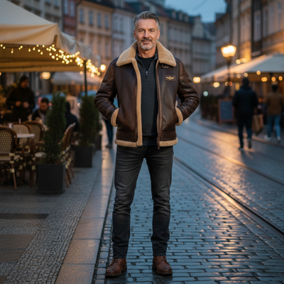 Albert | Vintage'owa Lurtka Lotnicza z Podszewką z Polaru