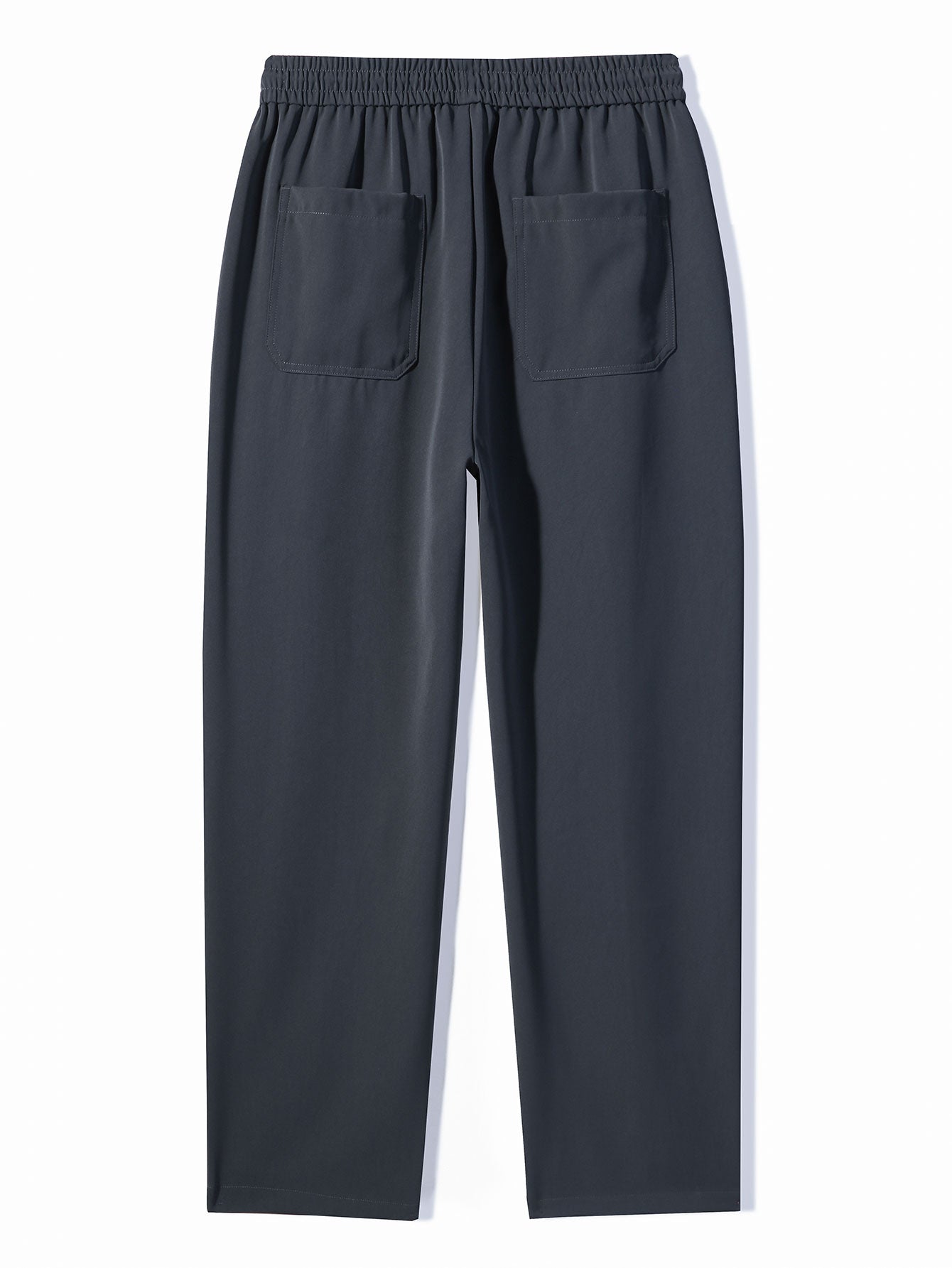 Spodnie proste z pojedynczym zakładką i sznurkiem