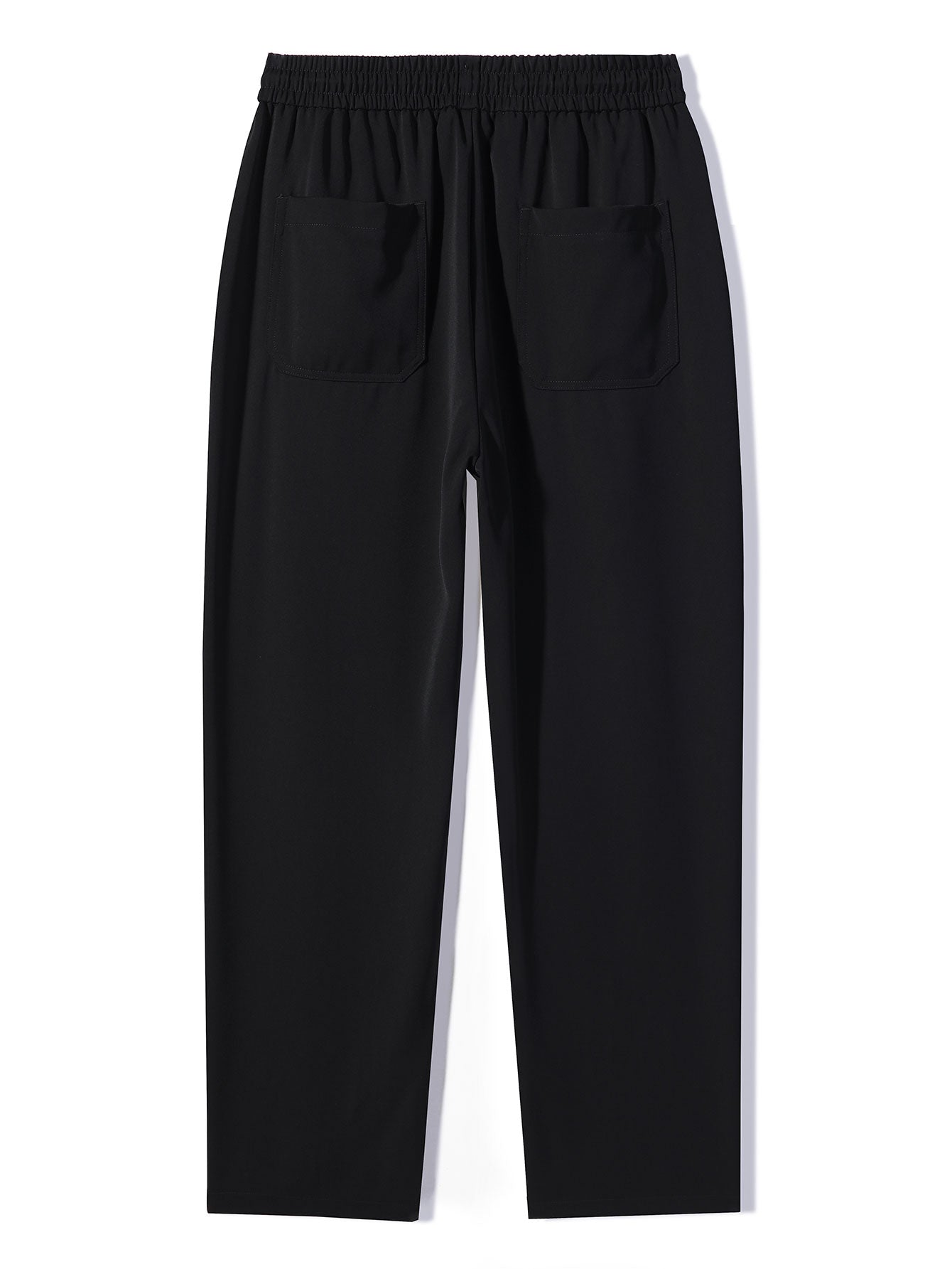 Spodnie proste z pojedynczym zakładką i sznurkiem