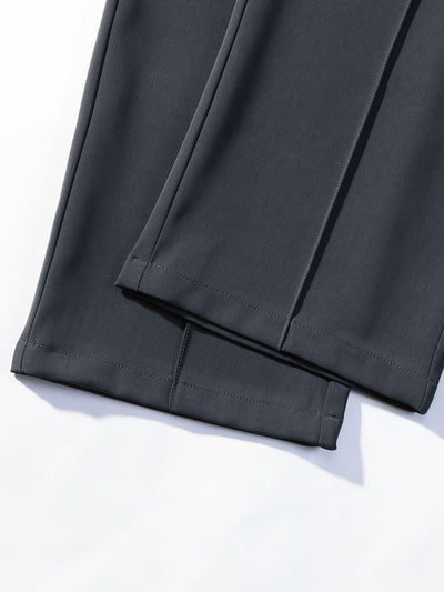 Spodnie proste z pojedynczym zakładką i sznurkiem