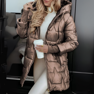 Marisa | Elegancki płaszcz zimowy z kapturem