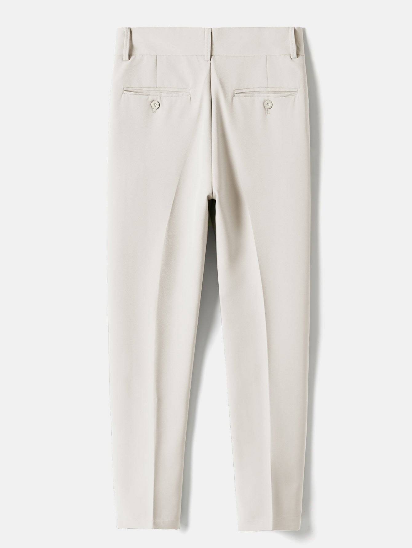 Slim Fit Tapered Cropped Trousers