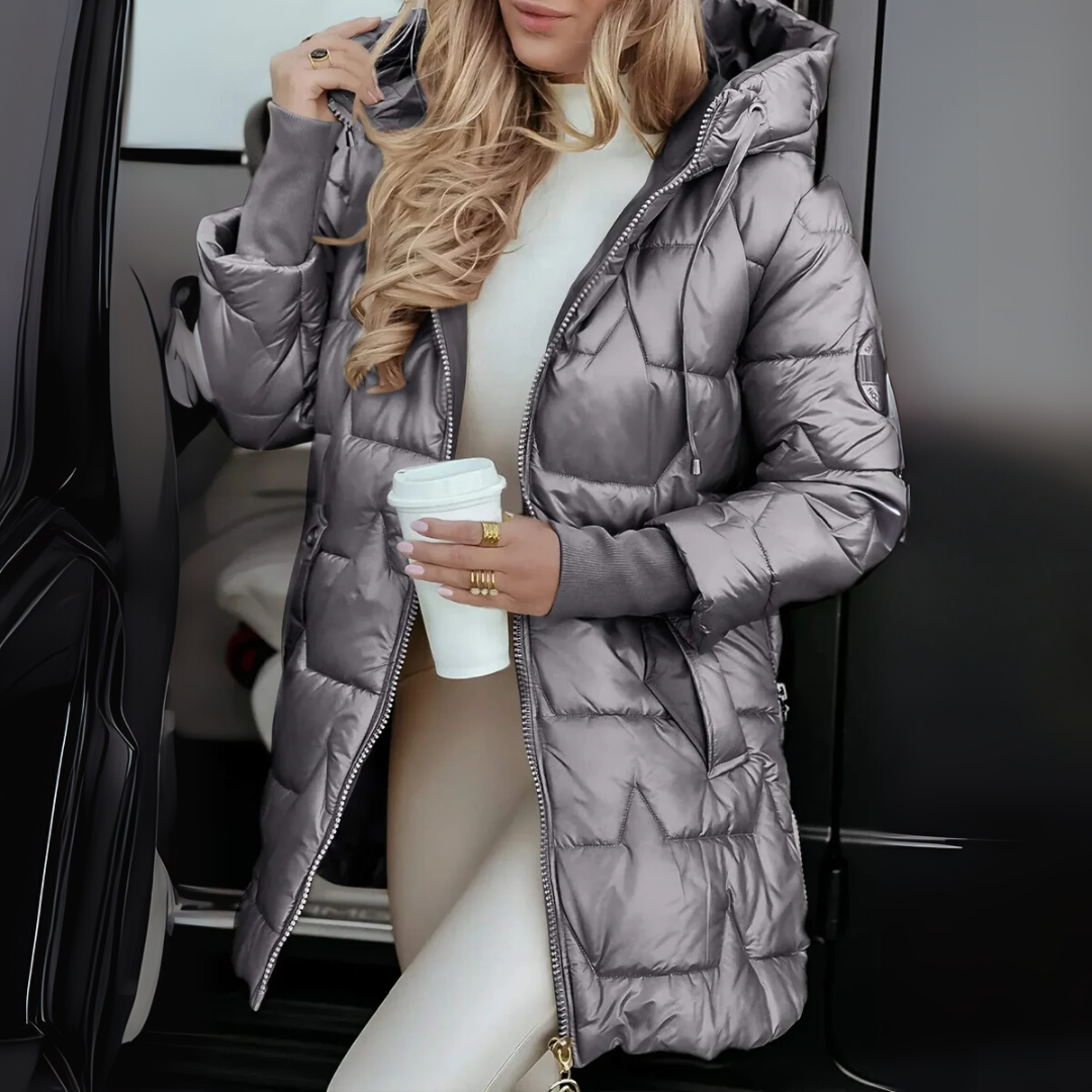 Marisa | Elegancki płaszcz zimowy z kapturem