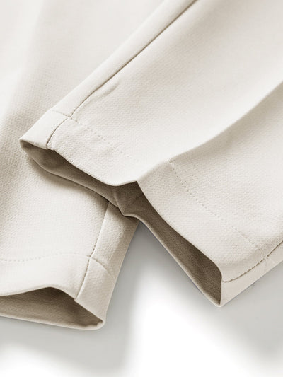 Slim Fit Tapered Cropped Trousers