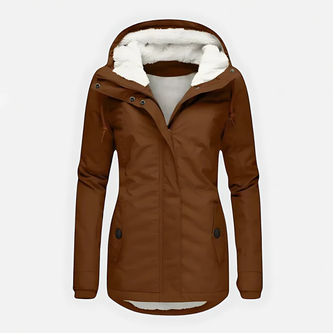 Juliandra | Ciepła Zimowa Kurtka z Kapturem