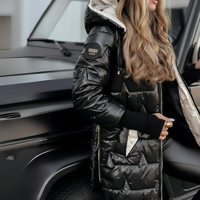 Marisa | Elegancki płaszcz zimowy z kapturem