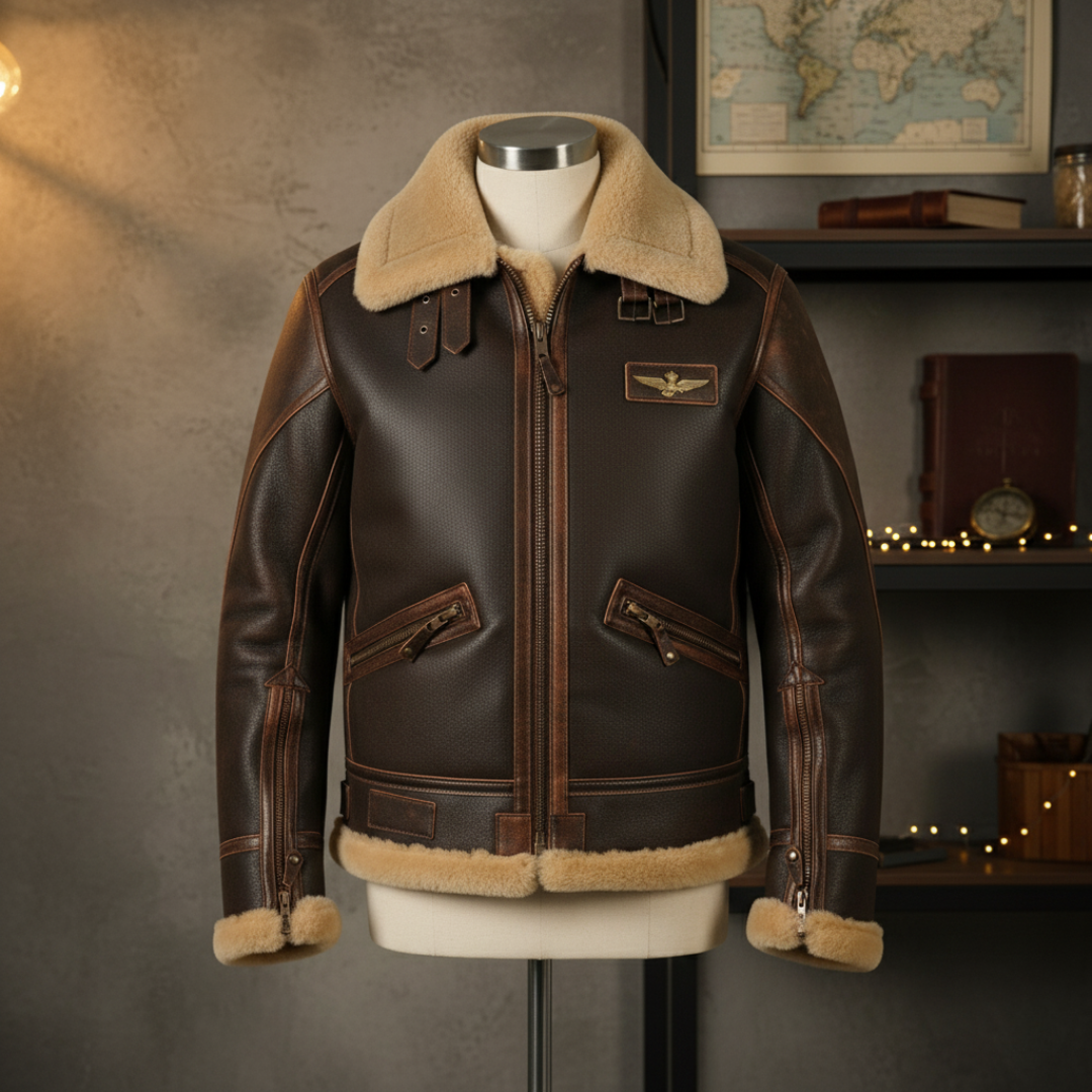 Albert | Vintage'owa Lurtka Lotnicza z Podszewką z Polaru