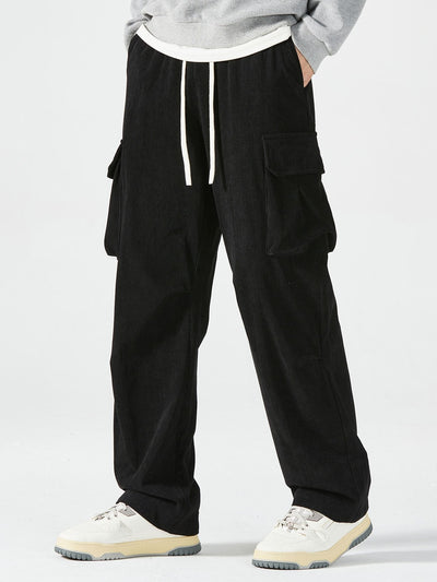 Spodnie Cargo z Cordurowego Materiału