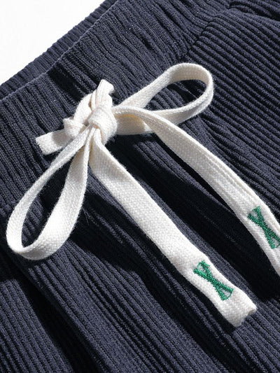 Spodnie dresowe z paskiem po bokach z korduroy