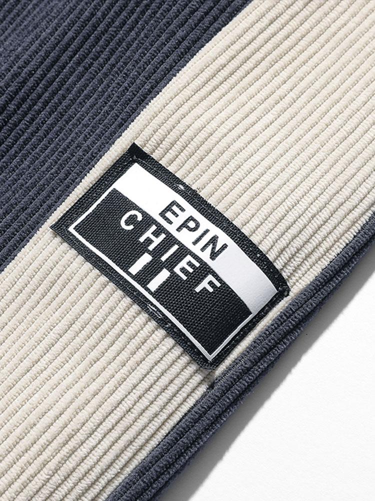 Spodnie dresowe z paskiem po bokach z korduroy