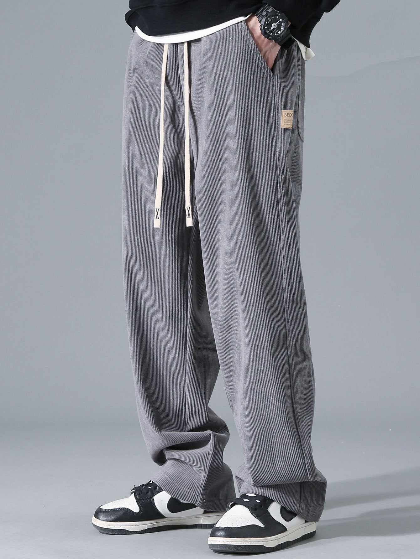 Proste Spodnie Sztruksowe