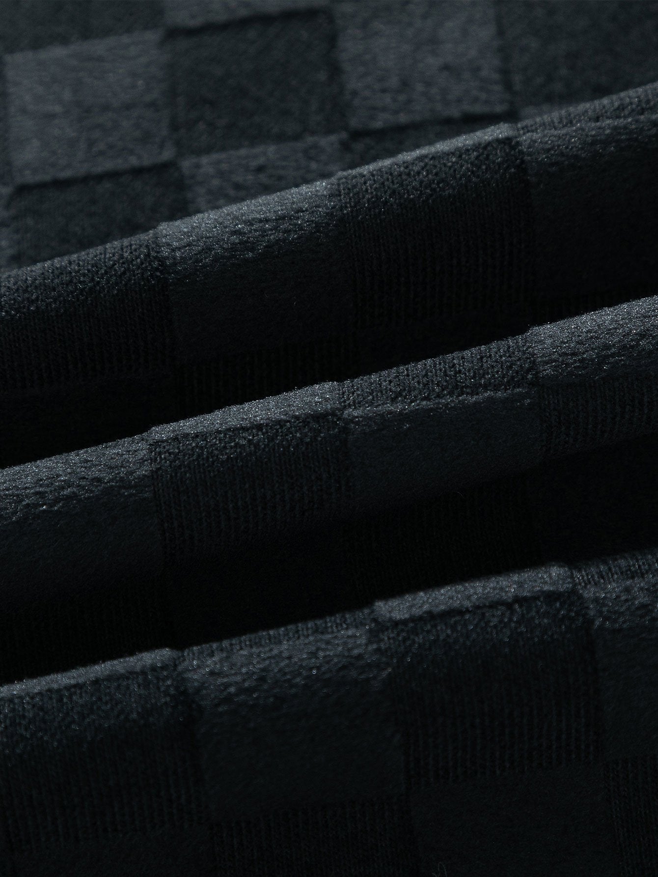 Spodnie Proste z Wzorem Szachownicy