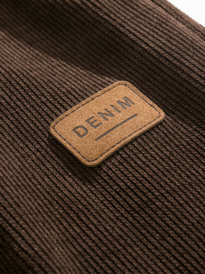 Proste Nogawki Spodnie Żakardowe