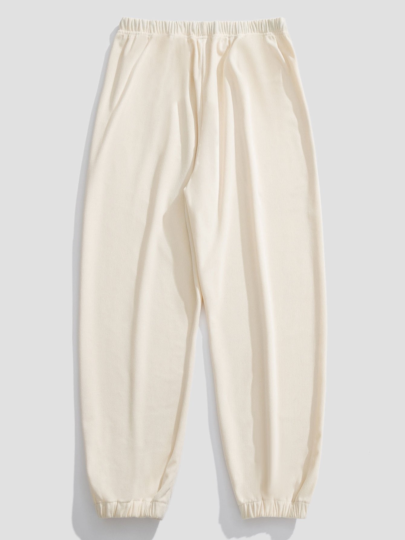 Spodnie dresowe z sznurkiem z materiału sztruksowego