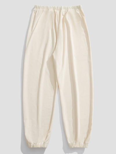 Spodnie dresowe z sznurkiem z materiału sztruksowego